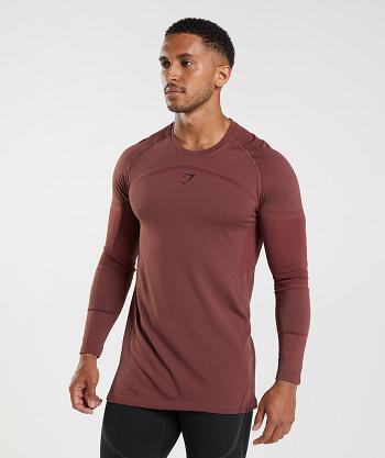 Gymshark 315 Muške Dugi Rukav Roze Smeđe | HR 2636BEX